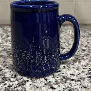 Vintage Smithsonian Institute Blue Bennington Pottery